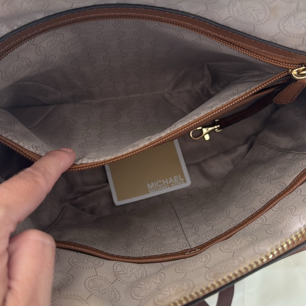 Michael Kors Tan Leather Shoulder Bag - Picture 6 of 7